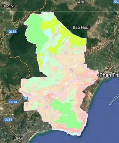Bản đồ quy hoạch Huyện Hàm Thuận Nam, Bình Thuận