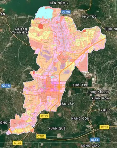 Bản đồ quy hoạch Huyện Thống Nhất, Đồng Nai
