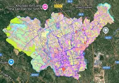 Bản đồ quy hoạch Thành phố Sông Công, Thái Nguyên